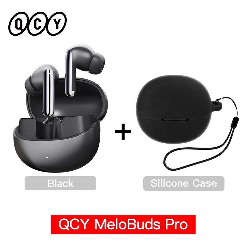 Experience Unmatched Sound Quality with QCY MeloBuds Pro ANC Bluetooth 5.3 Earphones - 34 Hours of Playtime, 6 Mic Technology, and Adaptive Noise Cancellation