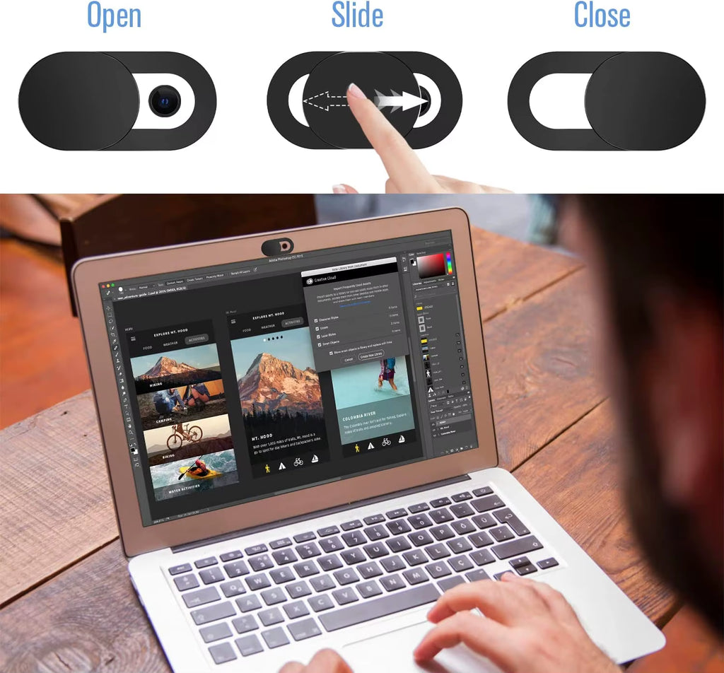 Protect Your Privacy with Our Ultra-Thin Webcam Cover Shutter - Perfect for Laptops, Tablets, and Mobile Devices!