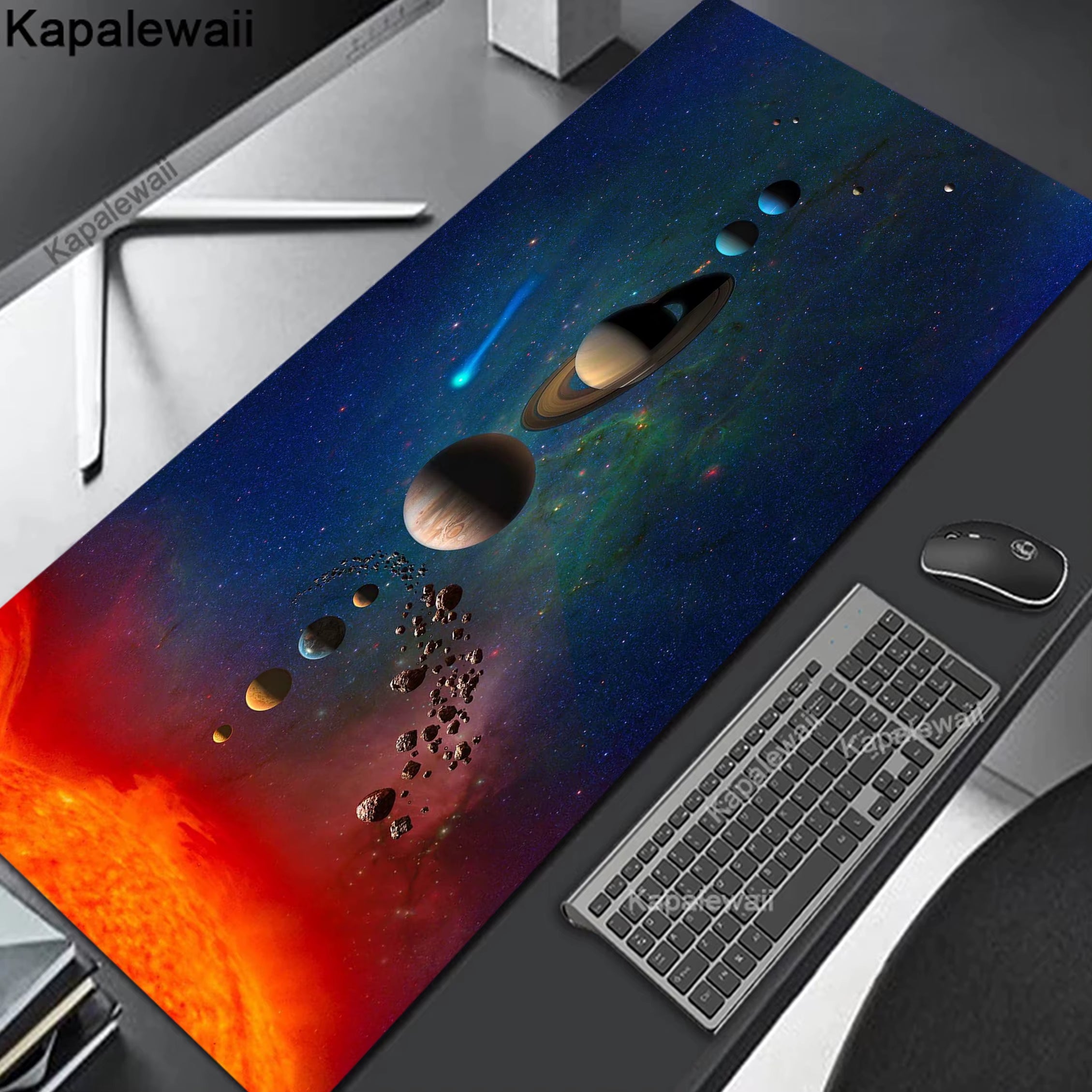Experience Ultimate Gaming Precision with Our Extended 900x400mm Rubber Mouse Pad - Perfect for Gamers and Office Use!