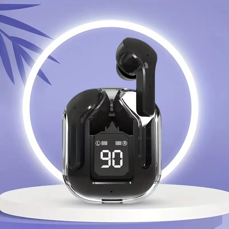 Experience Unmatched Sound with the Original T2 Wireless Bluetooth Earphones - Transparent HIFI Design with LED Power Display for Ultimate Audio Enjoyment!