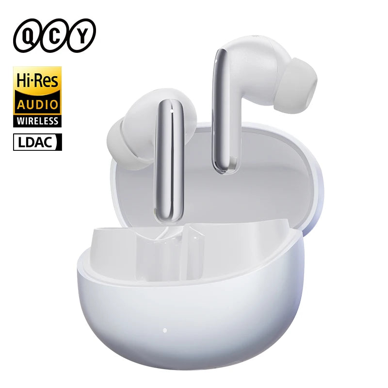 Experience Unmatched Sound Quality with QCY MeloBuds Pro ANC Bluetooth 5.3 Earphones - 34 Hours of Playtime, 6 Mic Technology, and Adaptive Noise Cancellation