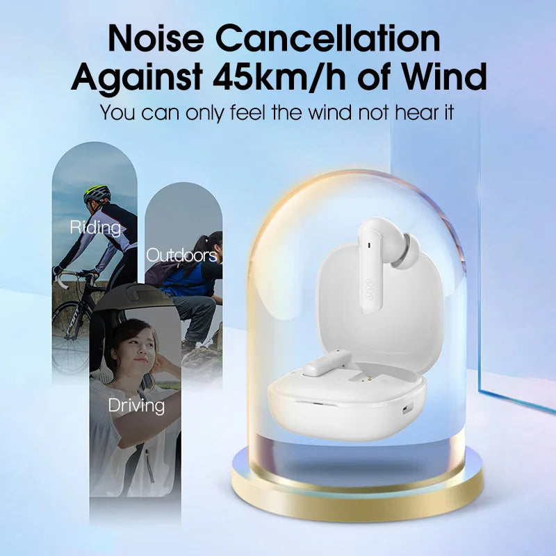 Experience Ultimate Sound with HT05 ANC Wireless Earphones - 40dB Noise Cancelling, Bluetooth 5.2, and 6-Mic ENC for Crystal Clear Calls