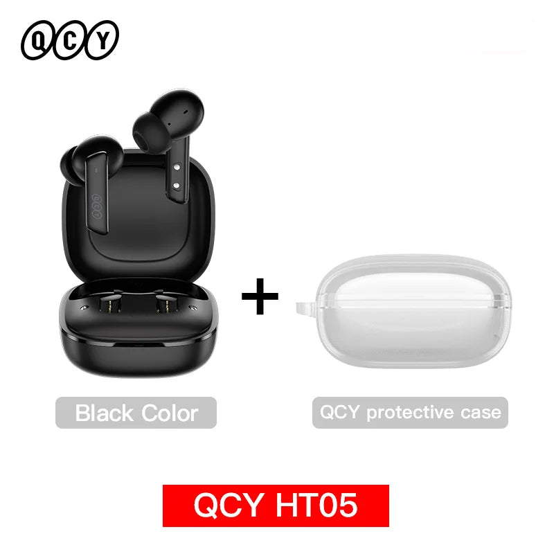 Experience Ultimate Sound with HT05 ANC Wireless Earphones - 40dB Noise Cancelling, Bluetooth 5.2, and 6-Mic ENC for Crystal Clear Calls
