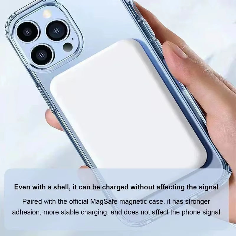 5000mAh Magnetic Power Bank - Portable Wireless Charger for iPhone 15 Series and Samsung - Fast Charging, Sleek Design