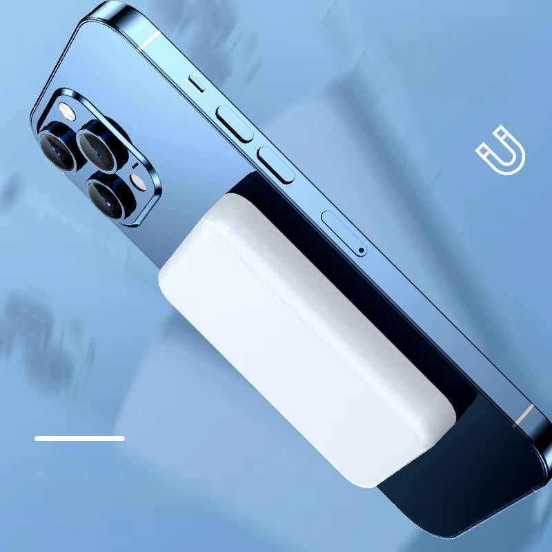 5000mAh Magnetic Power Bank - Portable Wireless Charger for iPhone 15 Series and Samsung - Fast Charging, Sleek Design