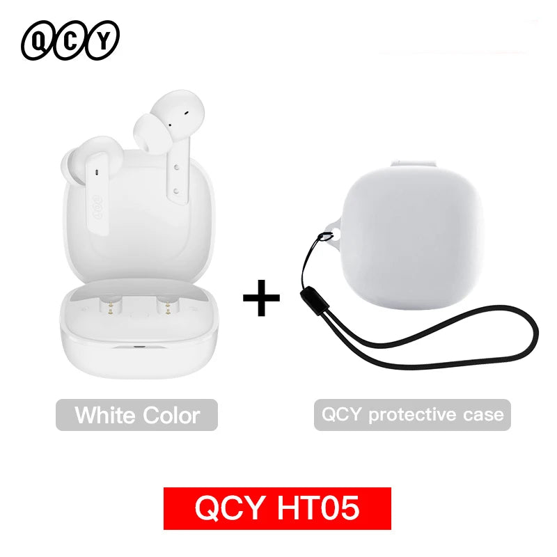 Experience Ultimate Sound with HT05 ANC Wireless Earphones - 40dB Noise Cancelling, Bluetooth 5.2, and 6-Mic ENC for Crystal Clear Calls
