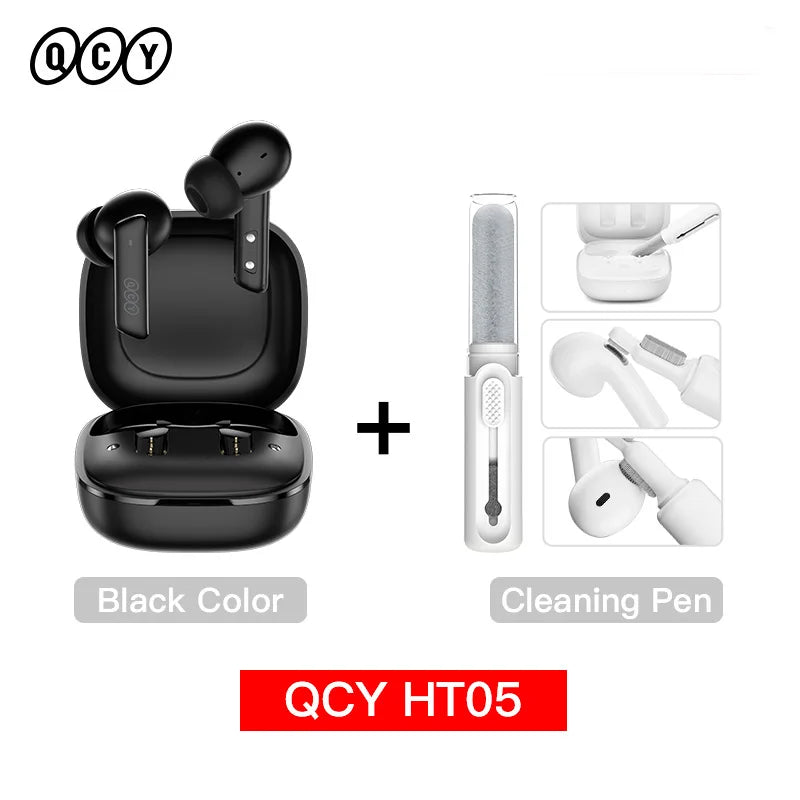 Experience Ultimate Sound with HT05 ANC Wireless Earphones - 40dB Noise Cancelling, Bluetooth 5.2, and 6-Mic ENC for Crystal Clear Calls