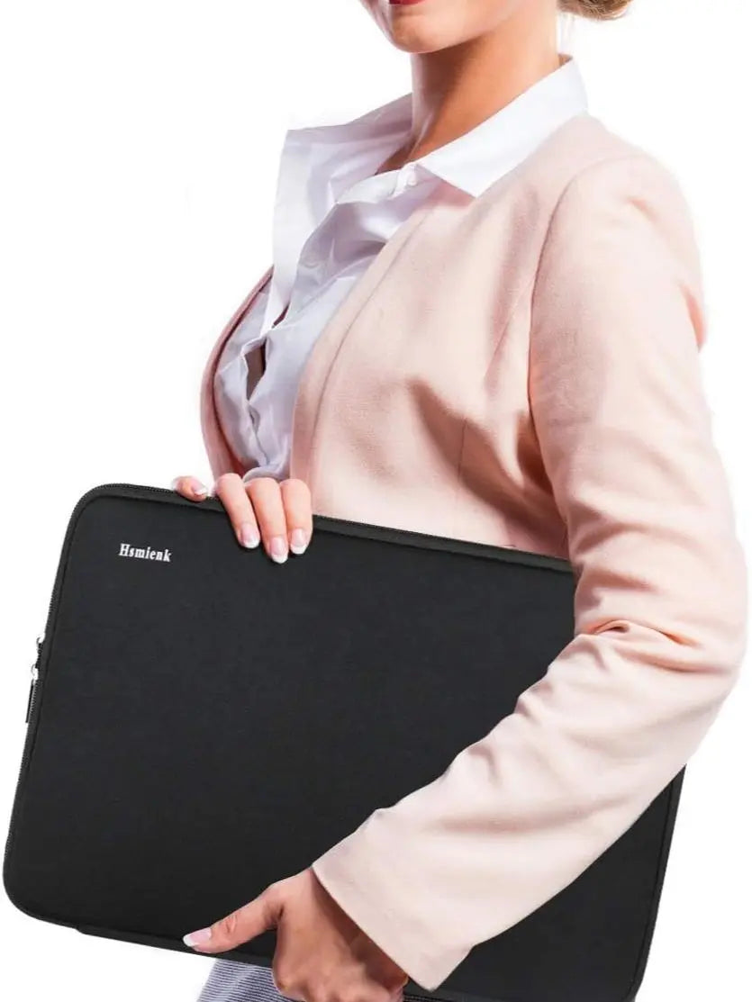 Sleek and Sturdy 15.6 Inch Laptop Sleeve - Shockproof Protection for HP, ASUS, Lenovo, and Acer Laptops in Classic Black