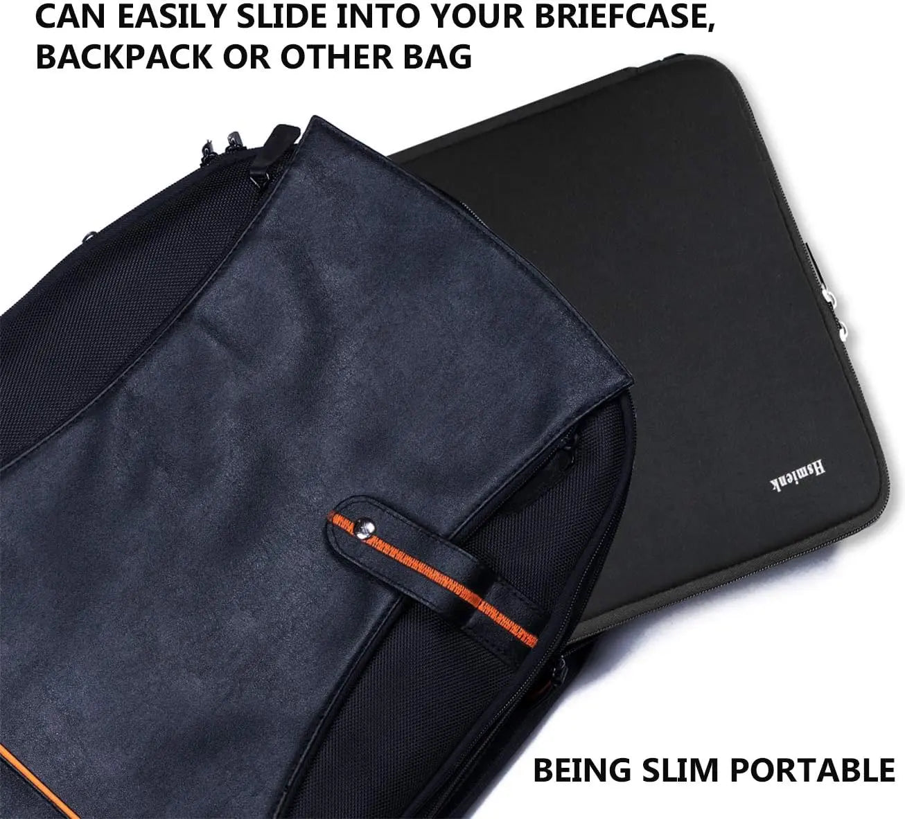 Sleek and Sturdy 15.6 Inch Laptop Sleeve - Shockproof Protection for HP, ASUS, Lenovo, and Acer Laptops in Classic Black