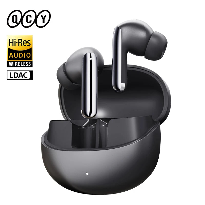 Experience Unmatched Sound Quality with QCY MeloBuds Pro ANC Bluetooth 5.3 Earphones - 34 Hours of Playtime, 6 Mic Technology, and Adaptive Noise Cancellation