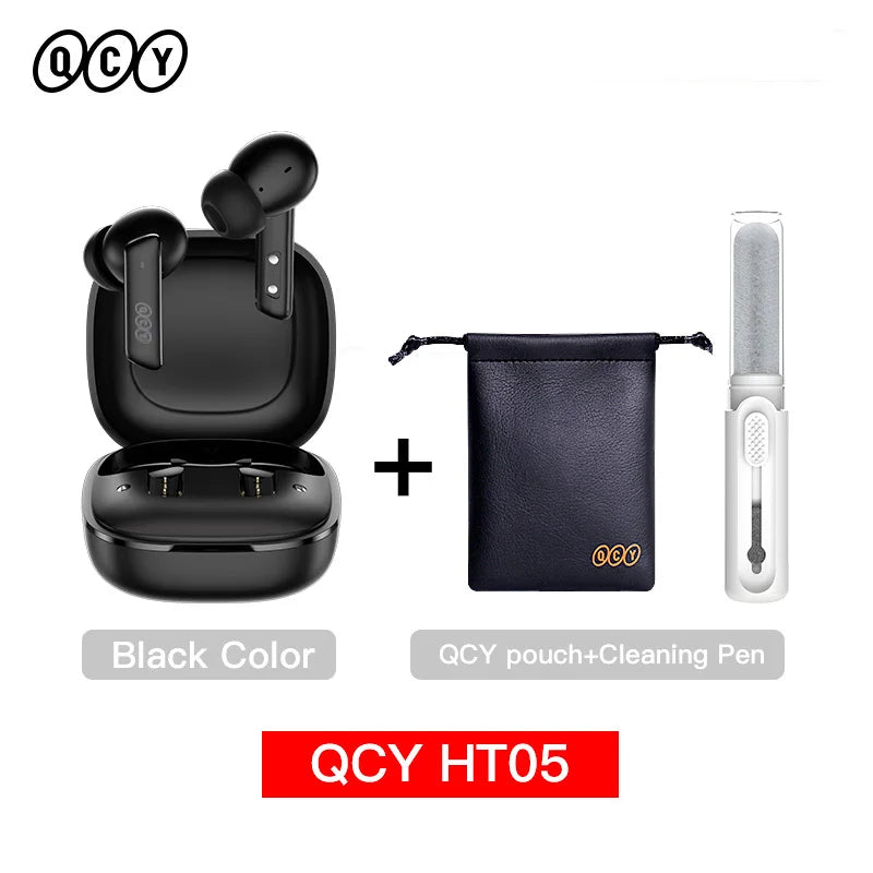 Experience Ultimate Sound with HT05 ANC Wireless Earphones - 40dB Noise Cancelling, Bluetooth 5.2, and 6-Mic ENC for Crystal Clear Calls