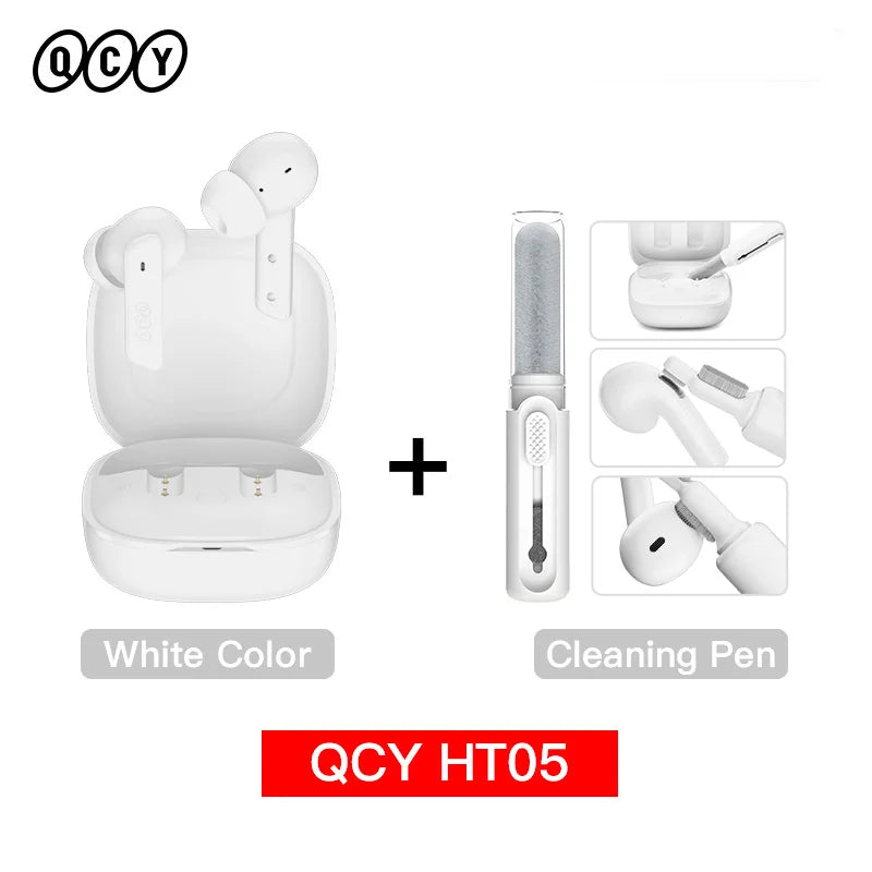 Experience Ultimate Sound with HT05 ANC Wireless Earphones - 40dB Noise Cancelling, Bluetooth 5.2, and 6-Mic ENC for Crystal Clear Calls