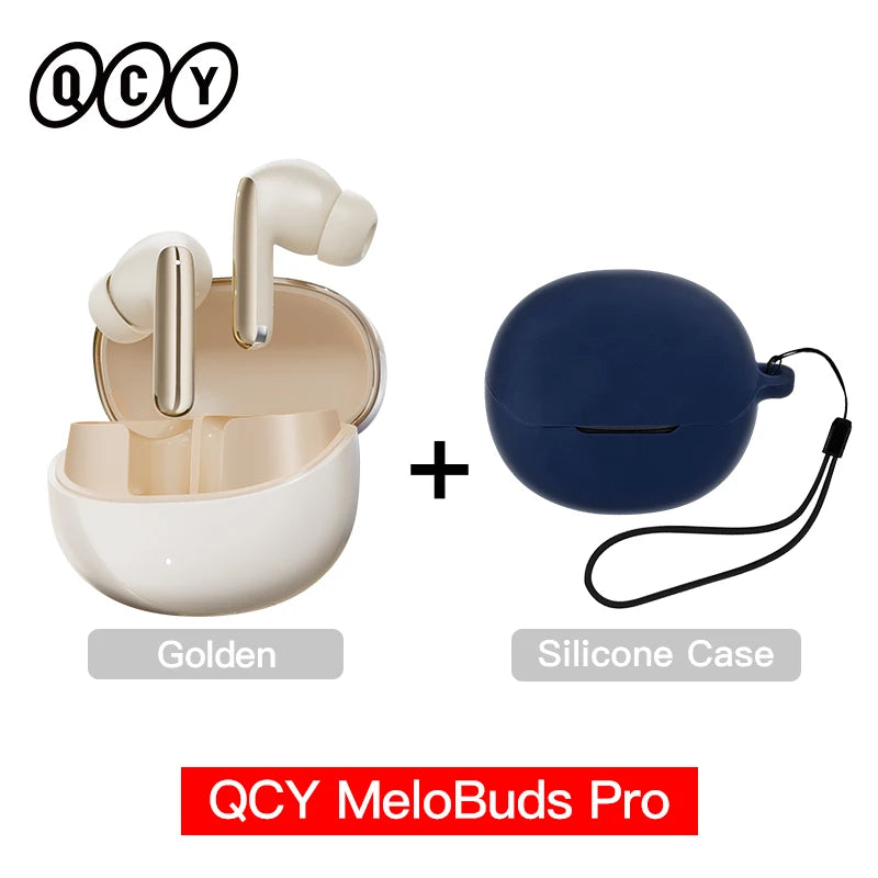 Experience Unmatched Sound Quality with QCY MeloBuds Pro ANC Bluetooth 5.3 Earphones - 34 Hours of Playtime, 6 Mic Technology, and Adaptive Noise Cancellation